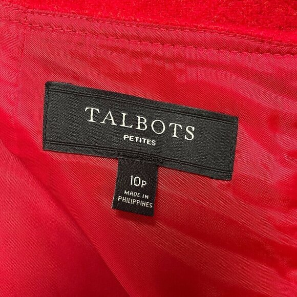 Talbots Petites Size 10p Wool blend Red Pencil Skirt | Office, coquette, holiday - Picture 7 of 8